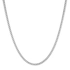 HZMAN Cuban Chain for Men - Stainless Steel Gold & Silver Diamond Cut Hip Hop Link Chains - 3.5mm/5mm/7mm/9mm - 16-30 Inch - color: 5mm Silver, size: 26In