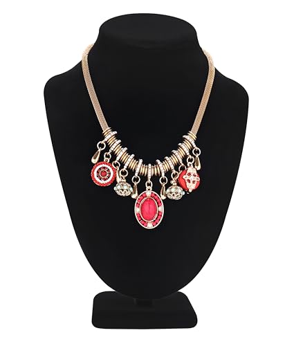 Polmart Modern Necklace Display Bust (Black Velvet, 9 ⅘”H) - color: Black Velvet, size: 9 ⅘”H