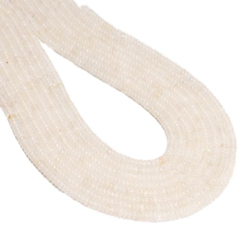 ICAI Beads Natural 2x4mm Rondelle Beads, Abacus Disk Stone Spacer Beads – Loose Natural Gemstone Beads for DIY Bracelet, Necklace, Jewelry Making (Angolan Quartz) - color: Angolan Quartz, size: 2x4