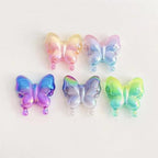 20 Pcs Butterfly Acrylic Beads for Crafts - Fits for Beaded Pens & Jewelry Making - DIY Supplies - color: Gradient Color-20pcs