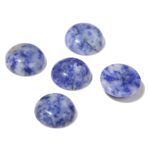 20pcs 4-12mm Blue Sodalite Semicircle Cabochons Beads for Jewelry Making - color: Blue Sodalite, size: 4mm