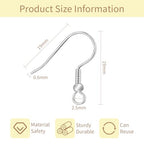 240 Pcs Earring Hooks,Hypo-allergenic Fish Earring Hooks,Jump Rings Jewelry Findings Making Kit for Jewelry Making Featuring Ball and Coil Tips(Silver)