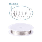 1 Roll 82.02 Feet(25m) 32 Gauge Round Copper Jewelry Bendable Wire Long-Lasting Plated Jewelry Wire Soft Artistic Wires Copper Metal Beading for Jewelry Making Crafts,Silver Color Plated - color: 32 Gauge,Silver Color Plated