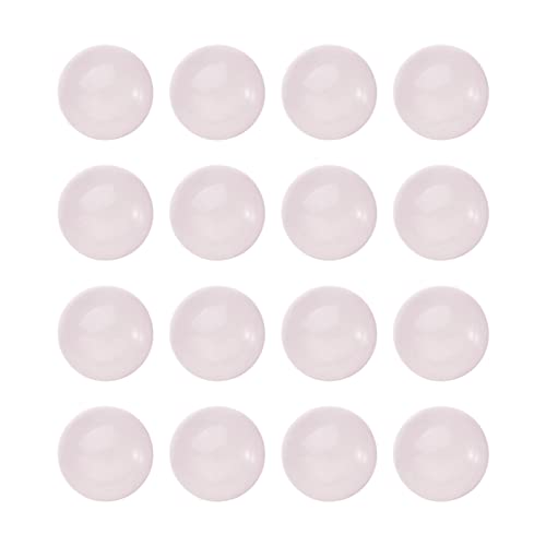 Fashewelry 50Pcs Natural Rose Quartz Cabochon Stone Half Round Beads 6mm Tiny Flat Back Gemstone Chakra Healing Crystal Cover Cabs for Jewelry Making - color: 3-Rose Quartz, size: 6x3~4mm