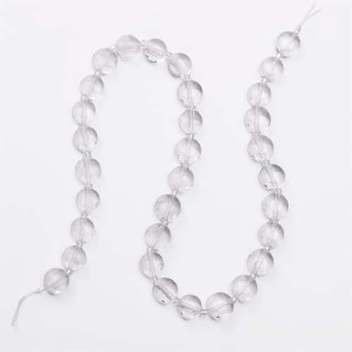 BEADIA Natural Faceted Clear Quartz Rondelle Disk Stone Beads 10x5mm 37cm for DIY Chain Jewelry Making - color: Clear Quartz