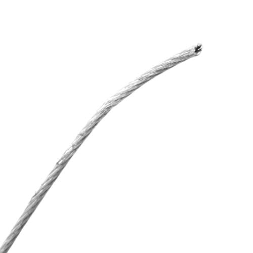 Mandala Crafts 49 Strand Beading Wire for Jewelry Making - 98 FT 25 Gauge Stainless Steel Braided Tiger Tail Wire for Bead Stringing - size: 49 Strands 25 Gauge 0.45MM 98FT