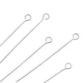 Shapenty 200PCS Mini Metal Wire Eyepins Beading Small Open Eye Head Pins Needles Bulk for DIY Craft Bead Earring Pendant Necklace Bracelet Jewelry Charm Finding Making (35mm/1.38inch, Silver) - color: Silver, size: 35 mm
