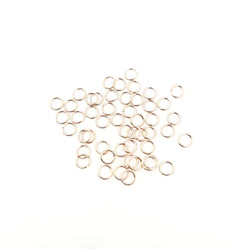 50pcs 14/20 Gold Filled Round Open Jump Rings 4.5MM OD, 3.2MM ID 22 Gauge by CRAFT WIRE - color: 22 Gauge, size: 4.5MM