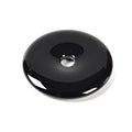 JM Design Black Onyx Donut Circle Pendant Size 40mm Sold Per Piece for Jewelry Making, Arts and Craft