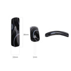 BEADIA Natural Curved Black Agate Stone Beads 36x10mm 4pcs for DIY Bracelet Jewelry Making - color: Black Agate