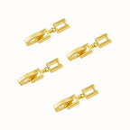 Gold Necklace Bracelet Extender for Women, 4pcs Foldover Extension Jewelry Clasps for Jewelry Making - color: Gold