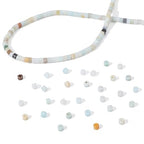 BEADIA Natural Amazonite Short Cylinder Beads 2x3mm 155pcs Tube Loose Semi Gemstone Beads for Jewelry Making Design - color: Amazonite
