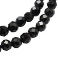 LiQunSweet 130 Pcs 3mm Natural Black Spinel Beads Strands Faceted Round Small Loose Crystal Gemstone Bead Spacer for DIY Jewelry Craft Making - color: Natural Black Spinel Beads_3mm