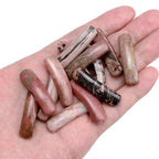 BEADIA Natural Curved Rhodochrosite Stone Beads 36x10mm 4pcs for DIY Bracelet Jewelry Making - color: Rhodochrosite