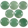 moonsix 10PCS Round Green Aventurine Cabochons Flatback CAB Gemstone Beads Crystal Flat Stone for DIY Craft Jewelry Making, 22mm - color: green, size: 22mm