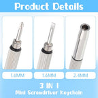 12 Pcs 3 in 1 Eyeglass Sunglass Tightener Tool Set with Keychain for Eyeglasses Glasses Screwdriver Eye Glass Repairing Kit Alloy Tool for Eyeglasses Frame Watch Jewelry Cleaning Repair