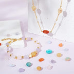 HAAMIIQII Natural Gold Rutilated Quartz Pebble Stone 5-8mm Small Irregular Freeform Tumbled Loose Gemstone Beads for Jewelry Making Strand 15 Inch (45-50pcs) - color: Gold Rutilated Quartz
