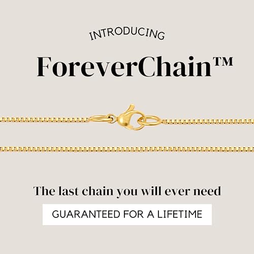 KISPER 24k Gold Box Chain Necklace – Thin, Dainty, Gold Plated Stainless Steel Jewelry for Women with Lobster Clasp - style: 30 inch