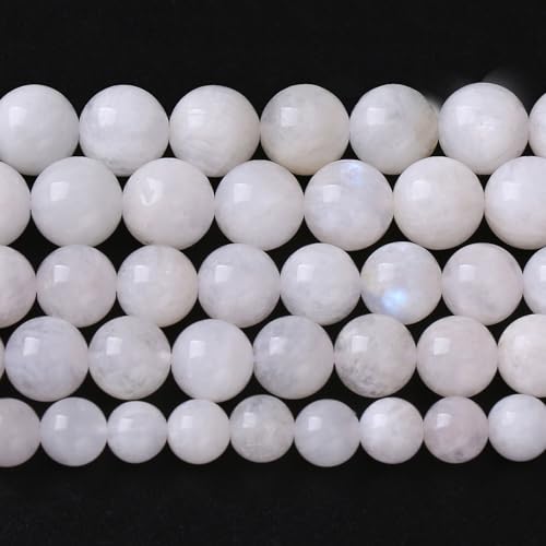 6mm 60pcs Natural Moonstone Stone Beads for Jewelry Making Energy Healing Power Stone Beads DIY Bracelet Necklace Accessories 15" - color: Blue Moonstone beads, size: 6mm