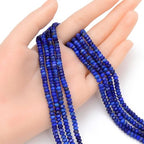 Adabele 15 Inch Natural Blue Lapis Lazuli Healing Gemstone 4mm x 3mm Tiny Small Faceted Round Rondelle Loose Beads Stone Spacer (120-130pcs) for Craft Jewelry Making GK-B7 - color: Lapis Lazuli, size: 4mm x 3mm - 15 inch/1 strand
