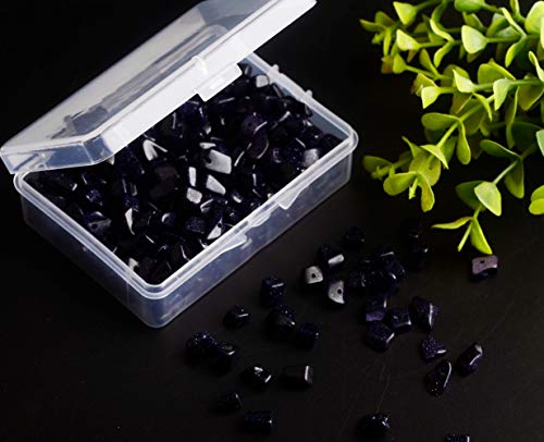 Natural Chip Stone Beads Blue Sandstone 5-8mm About 400 Pieces Irregular Gemstones Healing Crystal Loose Rocks Bead Hole Drilled DIY for Bracelet Jewelry Making Crafting (5-8mm, Blue Sandstone) - color: Blue Sandstone