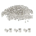 uxcell 500 Pcs Tube Crimp Beads, 2x2mm Copper Crimp Beads End Stopper Beads Tiny Loose Spacer Beads for Earrings Necklaces Bracelets Pendant DIY Crafts, Silver - color: Silver, size: 1.6 mm