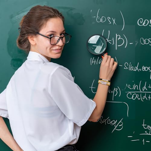 Emibele Colorful Stretch Bracelet Stack Boho Beaded Bracelet Set Heishi Surfer Bracelet Stackable Y2K Trendy Jewelry Friendship Multiple Set Women Fans - style: Black&White 4PCS-Teacher