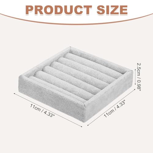 uxcell Stackable Jewelry Storage Tray, Jewelry Tray Drawer Organizer, Small Display Box for Earrings, Necklaces, Rings and Bracelets, Gray - color: Gray