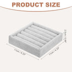 uxcell Stackable Jewelry Storage Tray, Jewelry Tray Drawer Organizer, Small Display Box for Earrings, Necklaces, Rings and Bracelets, Gray - color: Gray