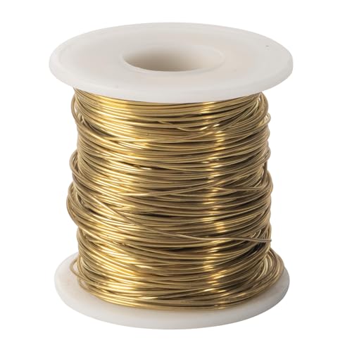 14 Gauage(1.63 mm),1 Pound 85ft Spool Brass Wire for Jewelry Making, Beading,Yellow Brass, Round, Dead Soft - size: 14 Gauage(1.63 Mm),1 Pound
