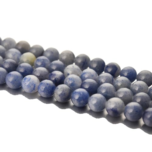8mm Natural Blue Aventurine Gemstone Beads Round Loose Stone Beads for Jewellery Making 15"/Strand (Blue Aventurine,8mm) - color: Blue Aventurine, size: 8mm
