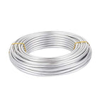 Pandahall 53 Feet Silver Aluminum Wire 4mm Metal Craft Wire for DIY Manual Arts Jewelry Making(Silver)