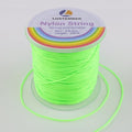 LUSTEMBER 0.8mm Nylon String, Strong Bracelet String, Durable Nylon Cord for Jewelry Making, Bracelets, Beading, Necklaces, Rattail Braiding, Kumihimo, Wind Chimes, Blinds and Handicrafts - size: Fluorescent Green