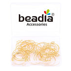 BEADIA 18K Gold Plated Earring Hooks Round 20mm 40pcs for Jewelry Making Findings - size: Round Hooks 20mm