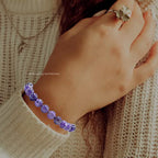 Amazing Gemstone Amethyst Bracelet for Women Men's Gifts - Protection Healing Crystal Bracelet - 8mm Gemstone Beaded Adjustable Bracelet Pulseras Para Hombres Mujer Stocking Stuffers - color: Amethyst