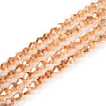 250pcs Czech 6mm (0.24 Inch) Faceted Bicone Crystal Glass Loose Beads Spacer Bulk Golden Shadow for DIY Craft Jewelry Making CCB628 - color: Golden Shadow, size: 6mm - 250pcs