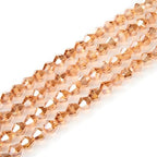250pcs Czech 6mm (0.24 Inch) Faceted Bicone Crystal Glass Loose Beads Spacer Bulk Golden Shadow for DIY Craft Jewelry Making CCB628 - color: Golden Shadow, size: 6mm - 250pcs