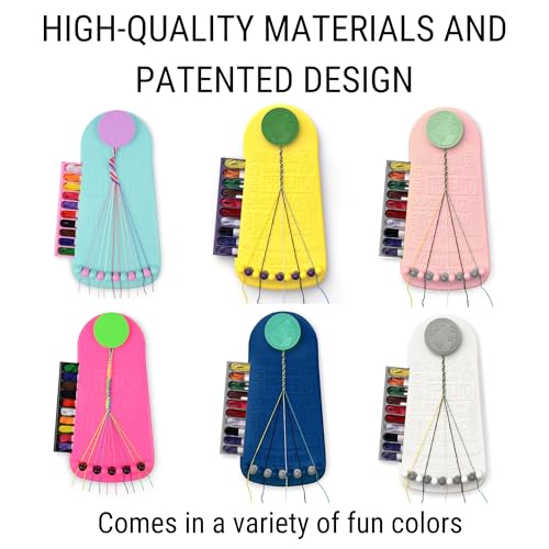 Choose Friendship, My Friendship Bracelet Maker®, an American Original | 20 Pre-Cut Threads - Makes Up to 8 Bracelets | Craft Kit, Kids, Bracelet Making Kit, Jewelry-Making Kit, Gifts for Girls 8-12 - color: Cotton Candy