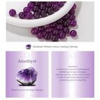Vinswet 45pcs 8mm Amethyst Natural Stone Beads Round Genuine Real Stone Beading Loose Gemstones DIY Smooth Bead for Bracelet Necklace Earrings Jewelry Making - color: Amethyst, size: 8mm