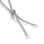 UNICRAFTALE 10pcs Silver Adjustable 304 Stainless Steel Slider Necklaces with Box Chains Necklaces and Slider Stopper Beads Necklaces for Necklace Jewelry Accessories DIY Making 29.4" (74.6cm)