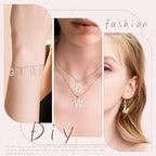 SANNIX 26Pcs Letter Charms, Full Rhinestone Letter Charms for Jewelry Making, KC Gold Initial A-Z Alphabet Letter Charm Crystal Pendants for Bracelet Necklace Earrings Crafts Making - style: Rhinestone Letter