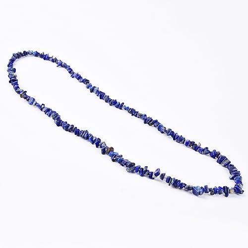 5-8mm 34 inches Natural Crystal Stone Beads for Jewelry Making Tumbled Drilled Irregular Gravel Gemstones Chips Stone Beads by Strand (Blue Lapis Lazuli) - color: Blue Lapis Lazuli