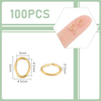 UNICRAFTALE About 100Pcs 6x4.5mm Golden Jump Rings Stainless Steel Open Jump Rings Oval Jump Ring Jewelry Accessories for DIY Jewelry Making - size: 6mm