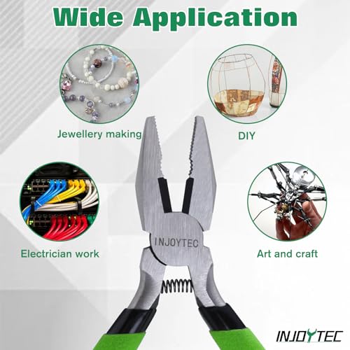 Mini Lineman's Pliers Combination Pliers with Cutter 5 Inch Wire Cutting Pliers Serrated Jaw Micro Linesman Plier for Twisting and Cutting Wires Clamping Screws Jewelry Making - style: Linemans Pliers