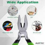 Mini Lineman's Pliers Combination Pliers with Cutter 5 Inch Wire Cutting Pliers Serrated Jaw Micro Linesman Plier for Twisting and Cutting Wires Clamping Screws Jewelry Making - style: Linemans Pliers