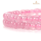 BEADNOVA 4mm Natural Rose Quartz Gemstone Round Loose Beads for Jewelry Making (90-92pcs) - color: 22) Rose Quartz Round Beads, size: 4mm