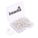 BEADIA Open Jump Rings Sliver 0.8x8mm 300pcs for DIY Jewelry Making Supplies - color: Silver, size: 0.8*8mm