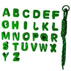 26PCS Large 6mm Hole Letter Beads, 20mm Acrylic Beads A to Z,for DIY Jewelry Making Kit Friendship Bracelet Key Chain and Bag Charms (26 A to Z Green) - color: green