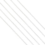 60 Feet Metal Iron Jewelry Chains 2 mm Bulk Gold and Silver Necklace Link Chains for Jewelry Making (Silver) - color: Silver