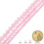 Natural Quartz Beads, 4mm 90pcs Small Round Faceted Loose Gemstones for DIY Jewelry Making, Handmade Bracelet and Necklace Crafting, with Size Card - color: Rose Quartz, size: 4mm